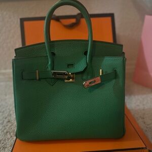 Green Leather Handbag